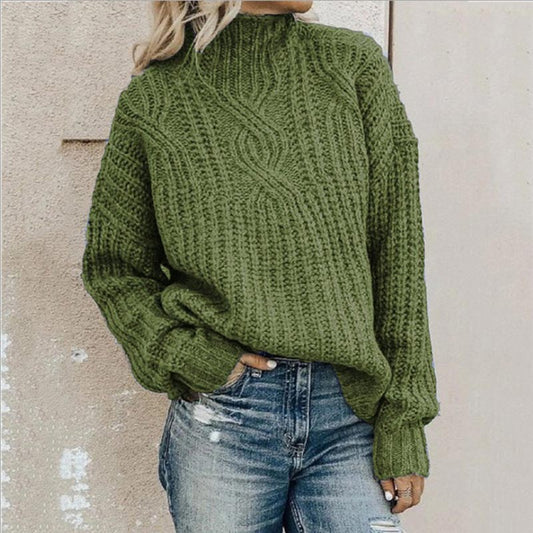 Sweter z wygodnym rolowanym dekoltem