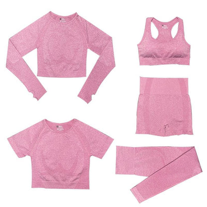 Zestaw sportowy Parts | Damskie topy i legginsy sportowe z wysokim stanem