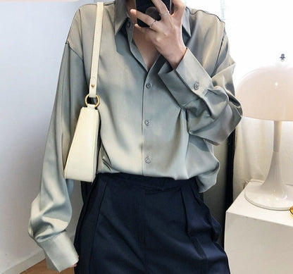 SakiesBlouse I Satynowa bluzka dla kobiet