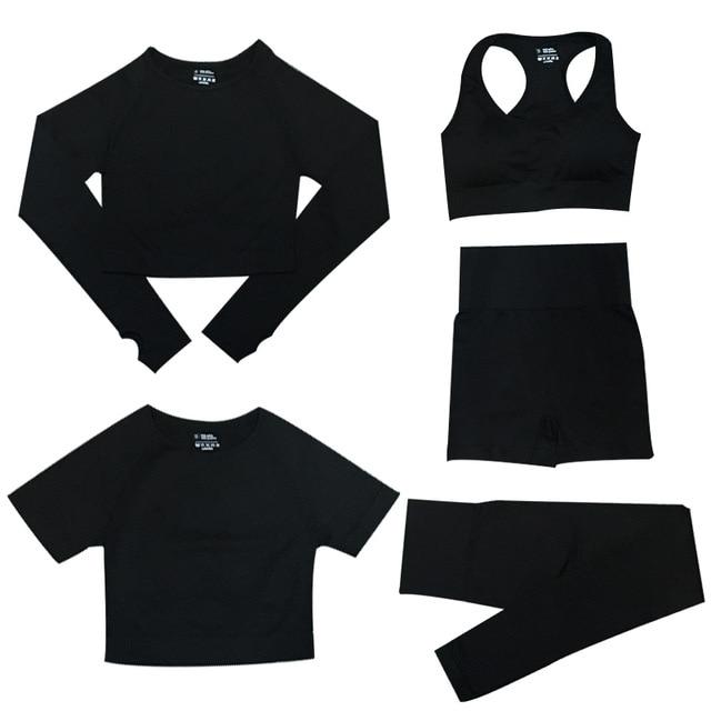 Zestaw sportowy Parts | Damskie topy i legginsy sportowe z wysokim stanem