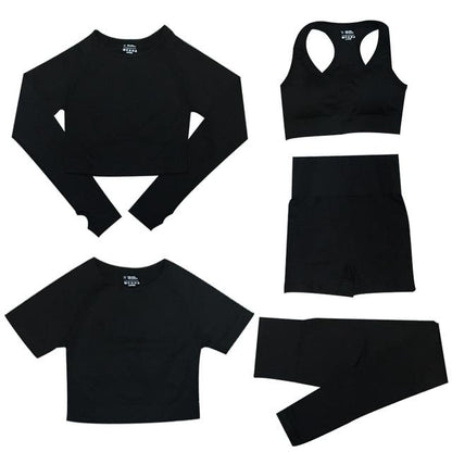 Zestaw sportowy Parts | Damskie topy i legginsy sportowe z wysokim stanem