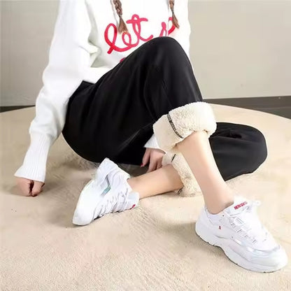 Lina - Damskie legginsy termiczne z podszewką ze sztucznego futra