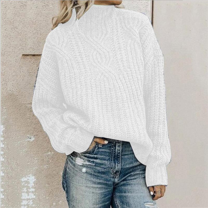Sweter z wygodnym rolowanym dekoltem