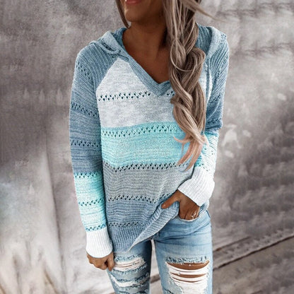 Tayla - Bluza z kapturem z wygodnym patchworkiem dla kobiet