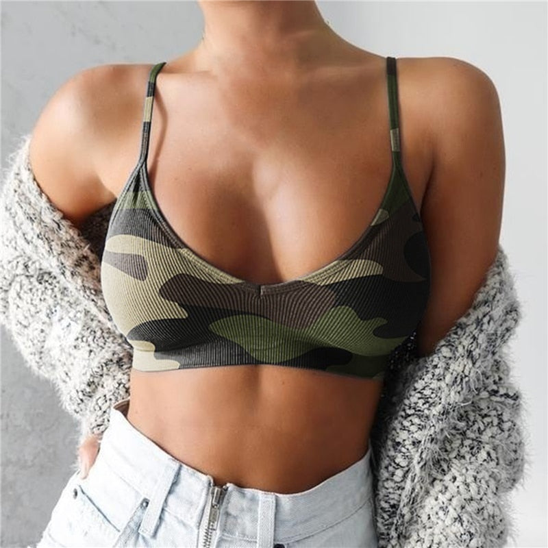 Coco Camouflage Crop Top | Fajny i letni top damski