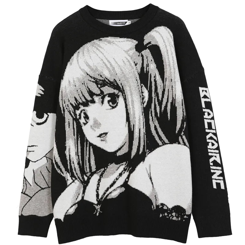 Sweter damski w japońskim stylu vintage