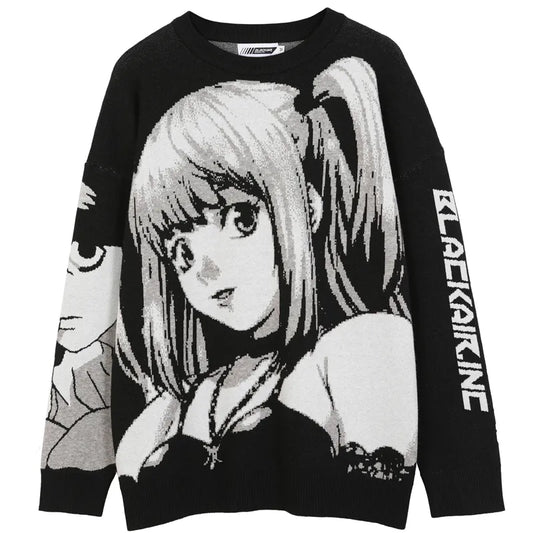 Sweter damski w japońskim stylu vintage