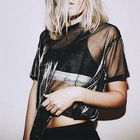Calvin Transparent Top | Klasyczny i seksowny top damski
