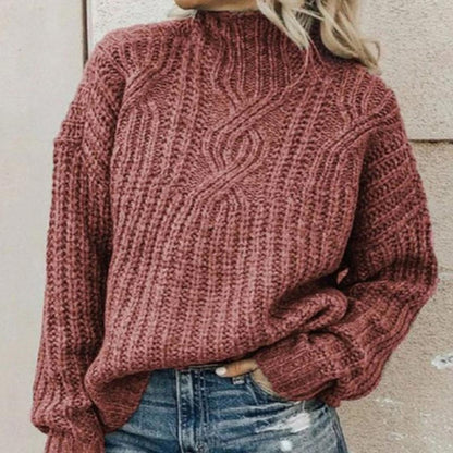 Sweter z wygodnym rolowanym dekoltem