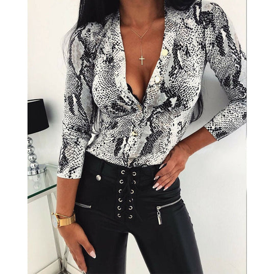 Sweter Tatiana | Seksowny i stylowy sweter z nadrukiem zwierzęcym