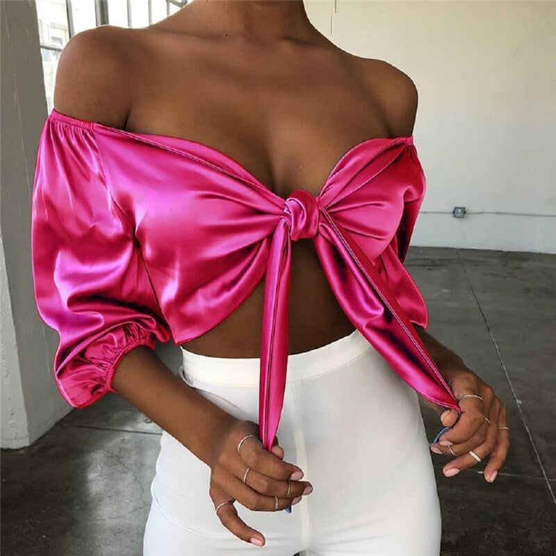 Joanne Satin Top | Seksowny, elegancki i stylowy
