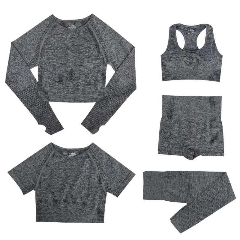 Zestaw sportowy Parts | Damskie topy i legginsy sportowe z wysokim stanem