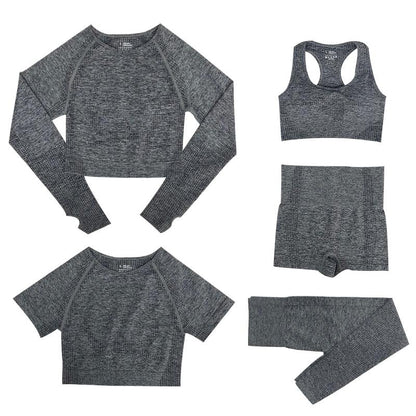 Zestaw sportowy Parts | Damskie topy i legginsy sportowe z wysokim stanem