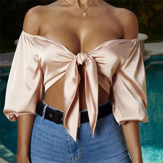 Joanne Satin Top | Seksowny, elegancki i stylowy