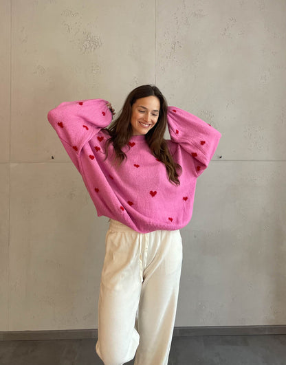 Sweter Asha z sercami