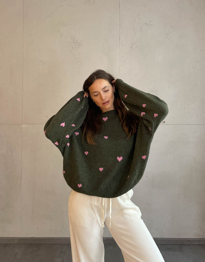 Sweter Asha z sercami