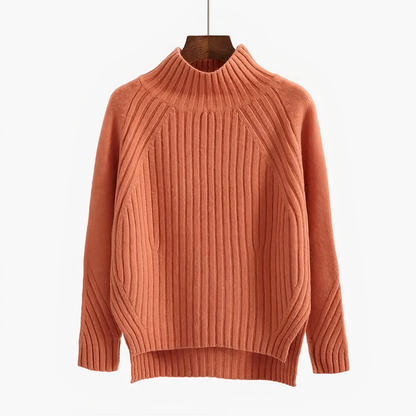 SWETER Z DZIANINY AYA™ Z OKRĄGŁYM DEKOLTEM