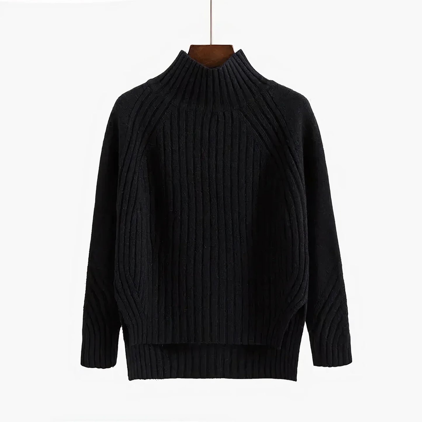 Sweter z dzianiny z zapięciem na guziki