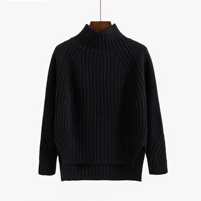 SWETER Z DZIANINY AYA™ Z OKRĄGŁYM DEKOLTEM