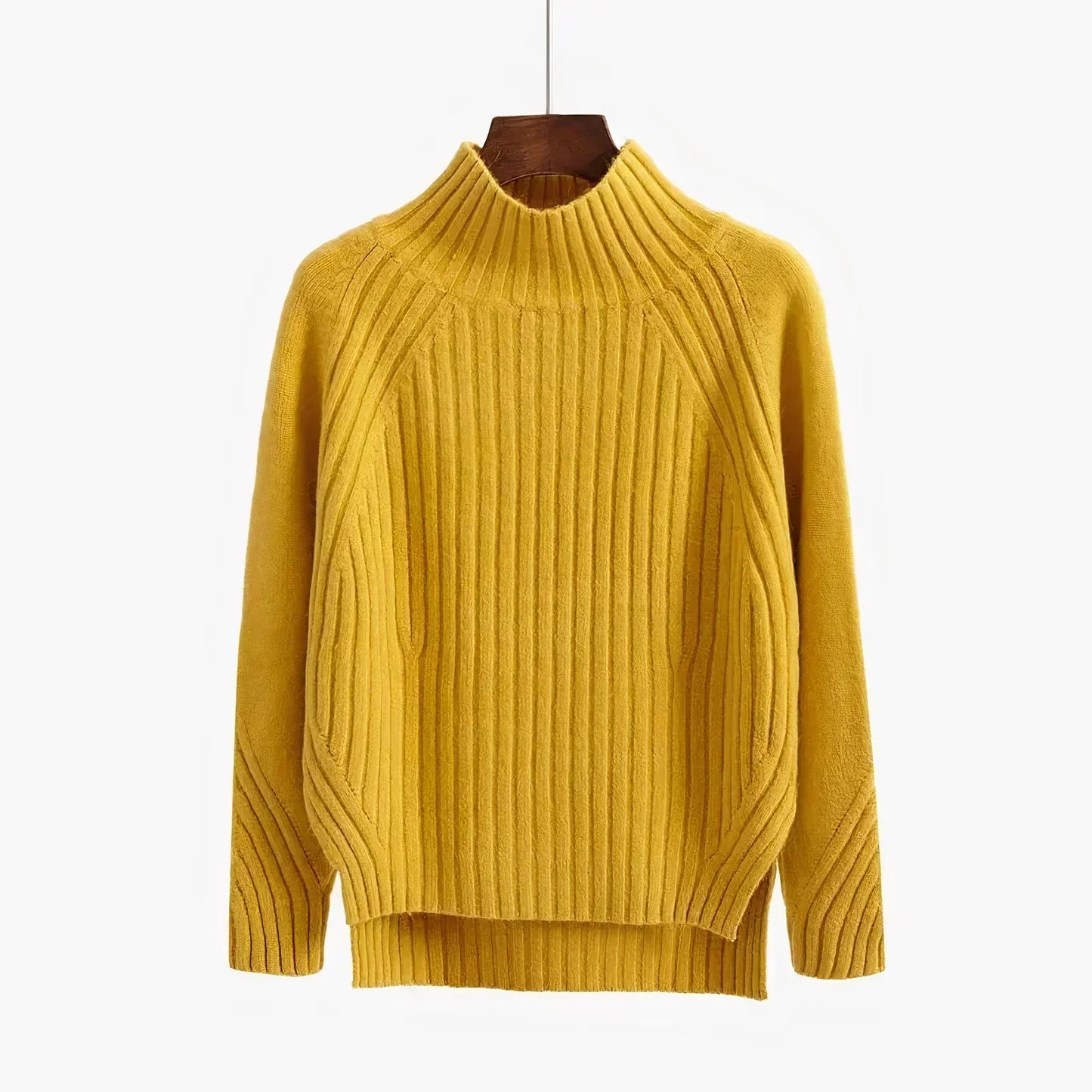 Sweter z dzianiny z zapięciem na guziki