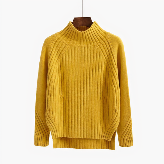 SWETER Z DZIANINY AYA™ Z OKRĄGŁYM DEKOLTEM