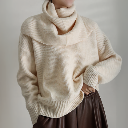 Sweter z szalikiem - Käthe