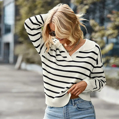 Wygodny sweter damski w paski