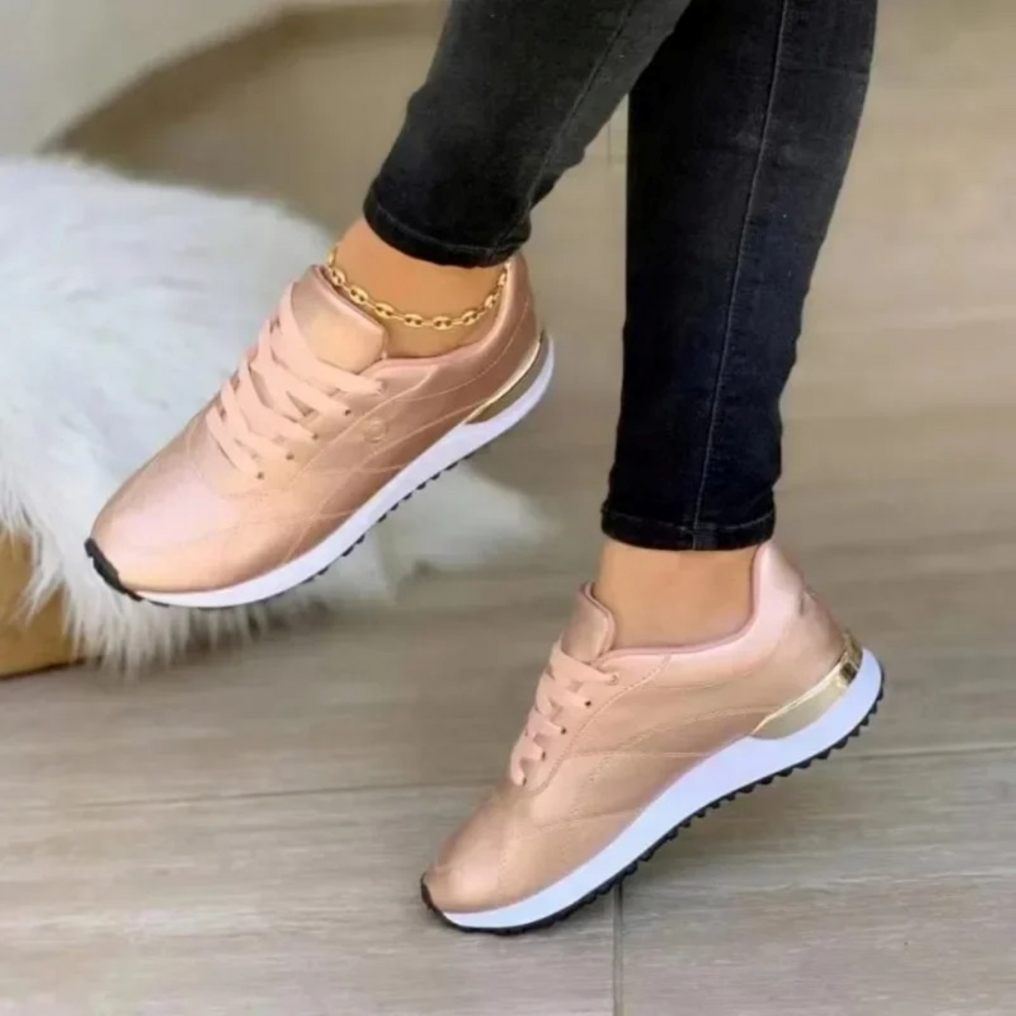 Ella | Damskie skórzane buty sportowe