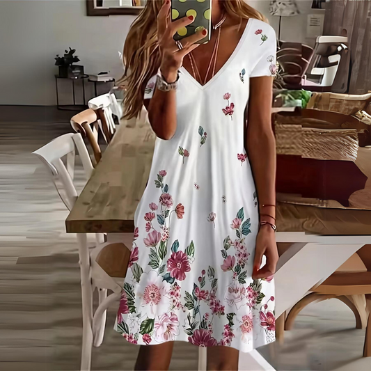 Luisa - Elegancka sukienka w kwiaty