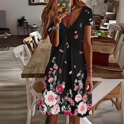 Luisa - Elegancka sukienka w kwiaty