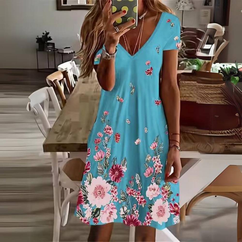 Luisa - Elegancka sukienka w kwiaty