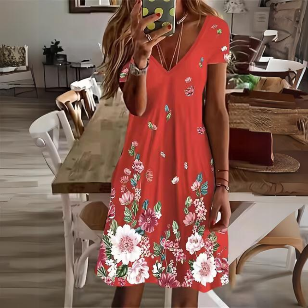 Luisa - Elegancka sukienka w kwiaty