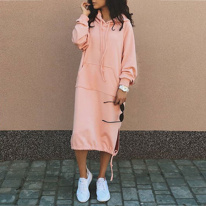 Modna sukienka z kapturem - Madelyn