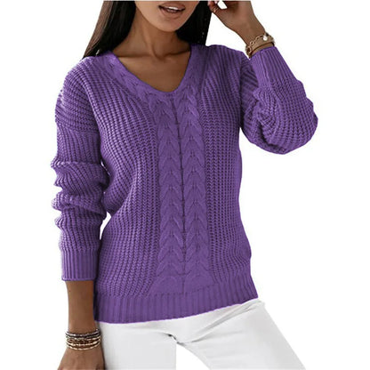 Sweter z dzianiny w stylu vintage - Mara
