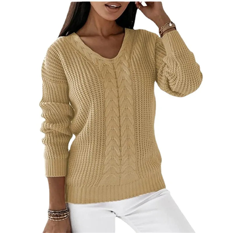 Sweter z dzianiny w stylu vintage - Mara