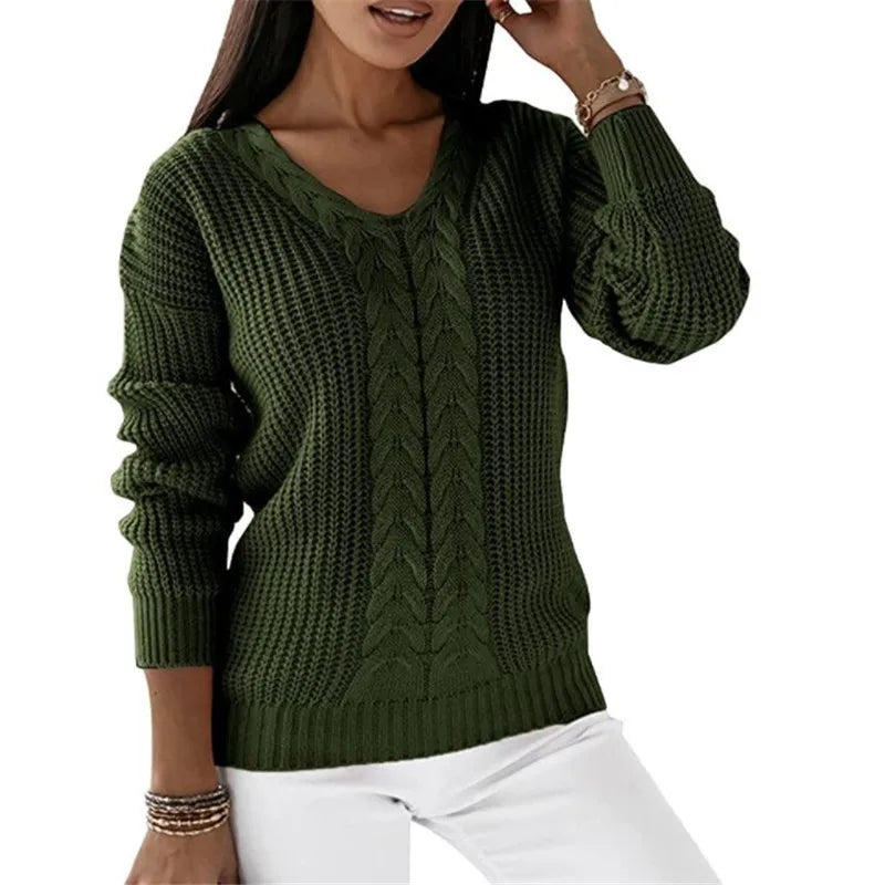Sweter z dzianiny w stylu vintage - Mara