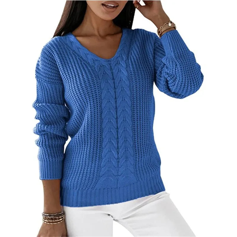 Sweter z dzianiny w stylu vintage - Mara