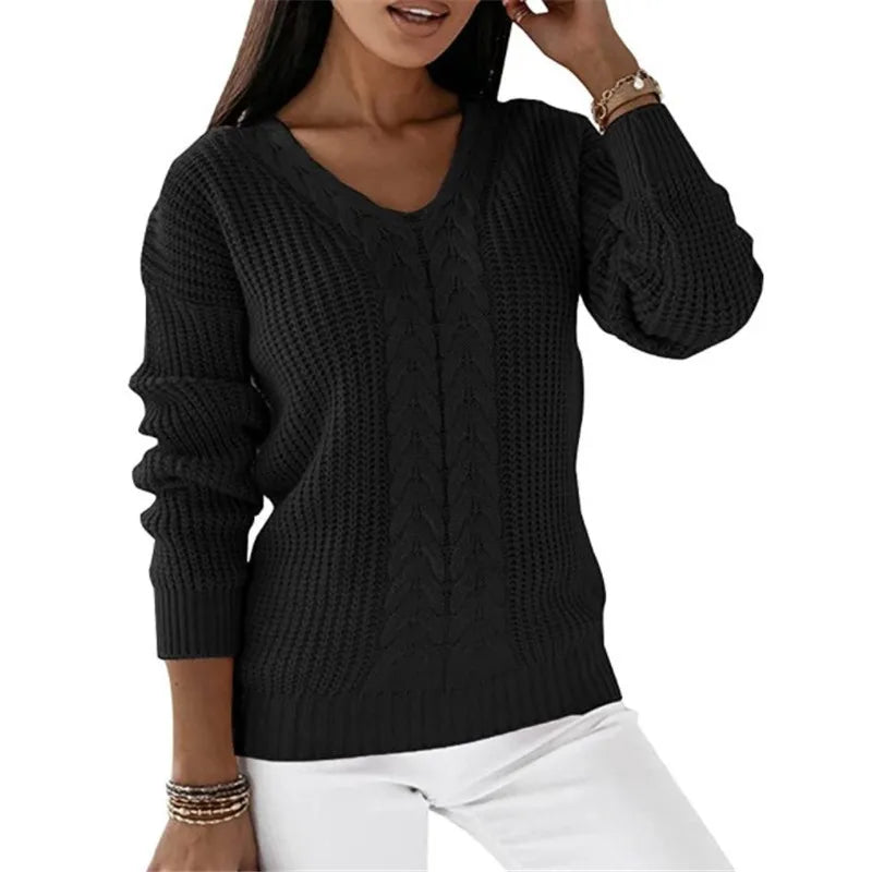 Sweter z dzianiny w stylu vintage - Mara