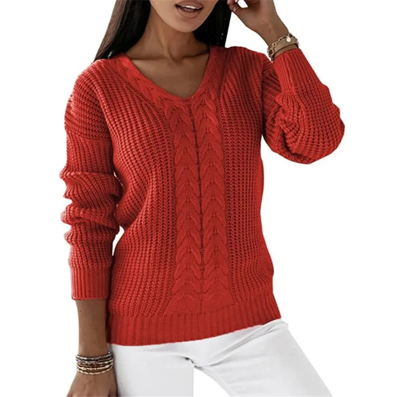 Sweter z dzianiny w stylu vintage - Mara
