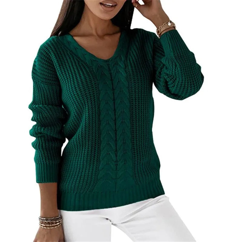 Sweter z dzianiny w stylu vintage - Mara