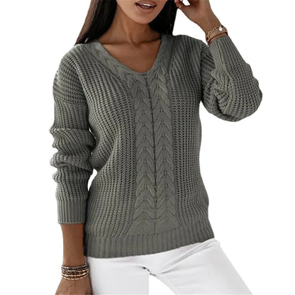 Sweter z dzianiny w stylu vintage - Mara