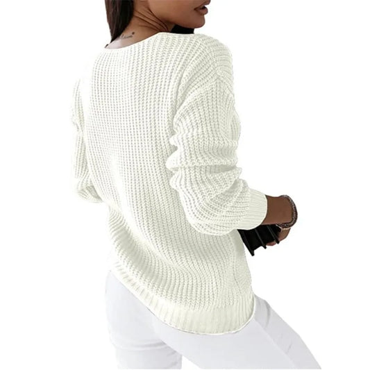 Sweter z dzianiny w stylu vintage - Mara
