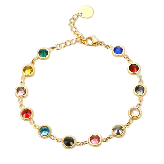 Rainbow Crystal Charm Bracelet | Wesoła bransoletka z mnóstwem kolorów!
