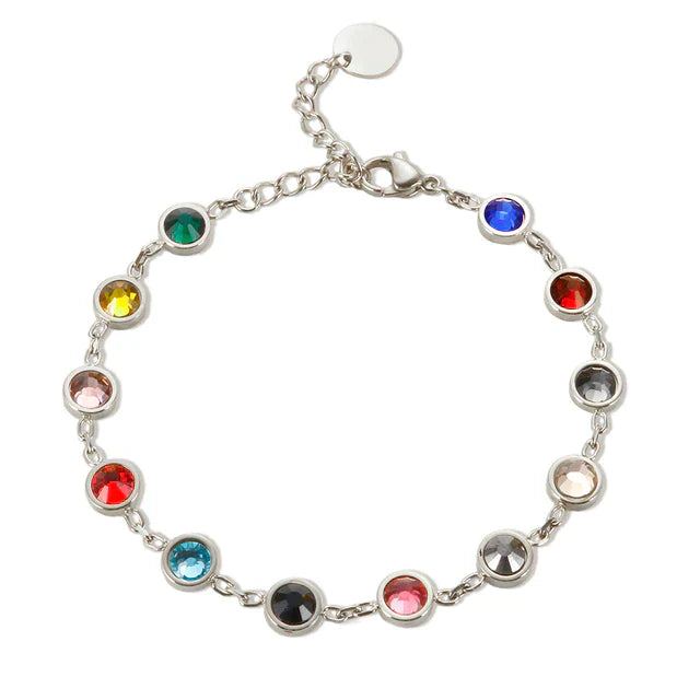 Rainbow Crystal Charm Bracelet | Wesoła bransoletka z mnóstwem kolorów!