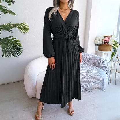 Melissa - Elegancka sukienka z materiałowym paskiem