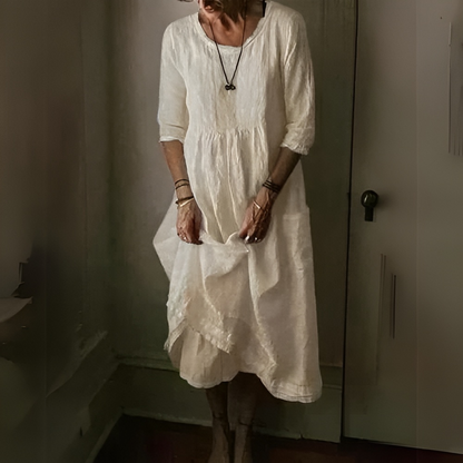 Melissa - Lniana sukienka dla kobiet