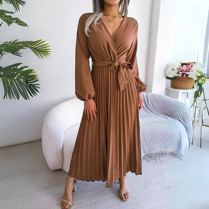Melissa - Elegancka sukienka z materiałowym paskiem