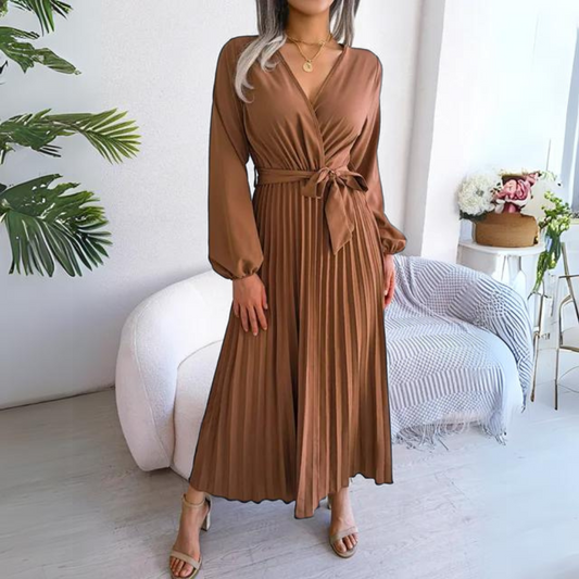 Melissa - Elegancka sukienka z materiałowym paskiem