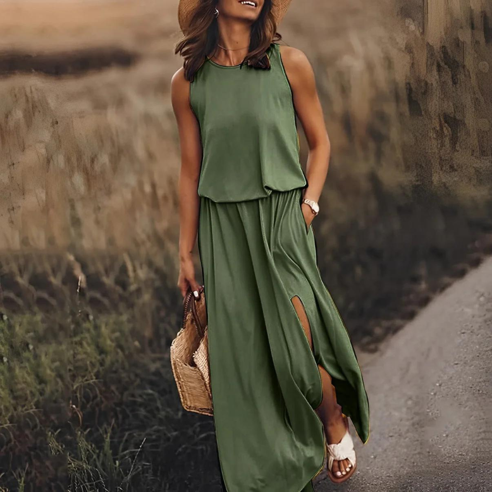 Merel - Elegancka kolorowa sukienka