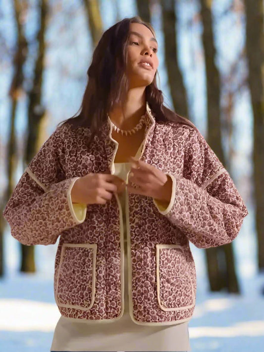 Swobodna, dziwaczna i przytulna kurtka w stylu vintage dla kobiet